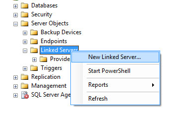 In SSMS, Expand Server Objects