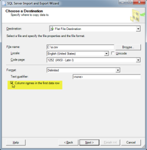 csv file to table sql